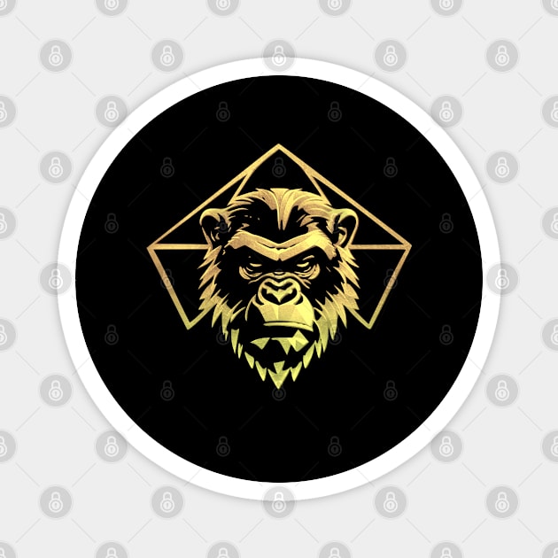 Chimpanzee Vector Art Magnet by Embrace Masculinity